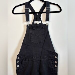 Bullhead Black Denim Overalls Straight Leg Size M